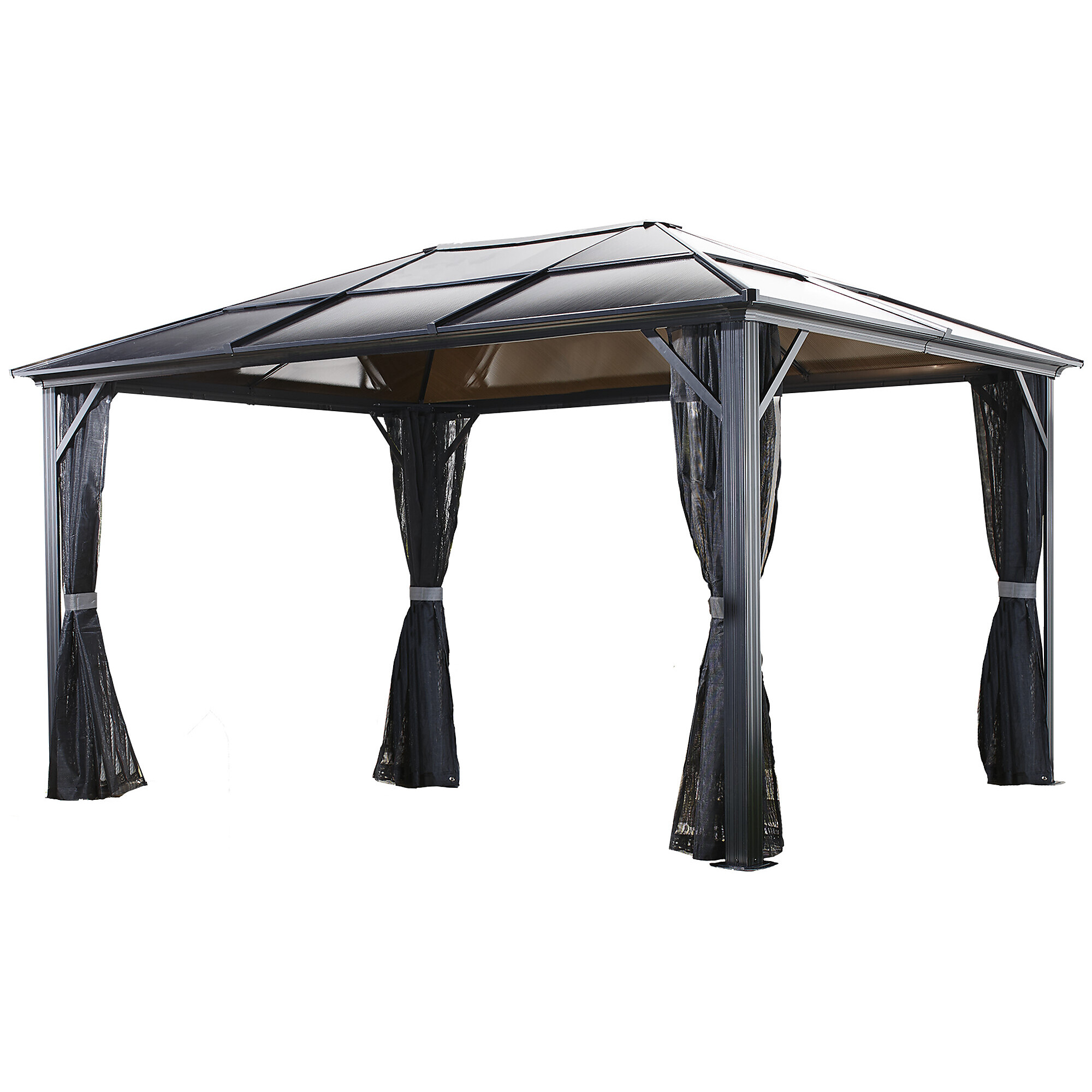 ShelterLogic Gazebo 10ft.x14ft. Gray, Aluminum, Model# 500-8162943